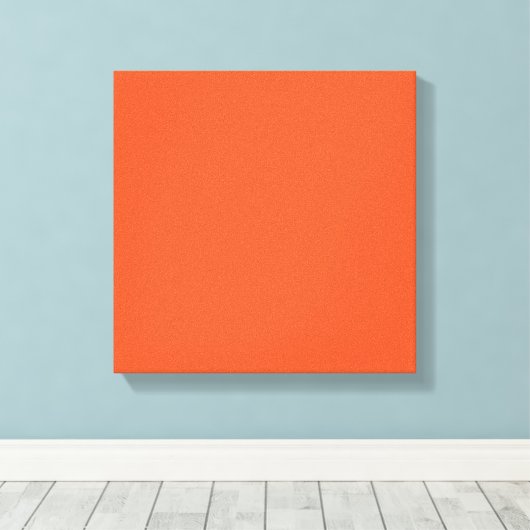 Bright Orange Minimalist Solid Background Leinwanddruck (Insitu (Holzboden))