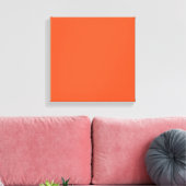 Bright Orange Minimalist Solid Background Leinwanddruck (Insitu (Wohnzimmer))