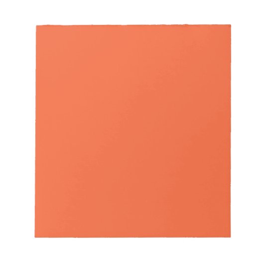Bright Orange Minimalist Solid Background Notizblock (Vorderseite)