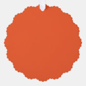 Bright Orange Minimalist Solid Background Ornament Karte (Vorderseite)