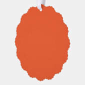 Bright Orange Minimalist Solid Background Ornament Karte (Links)