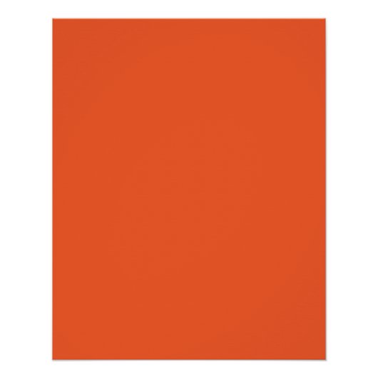 Bright Orange Minimalist Solid Background Poster (Vorderseite)