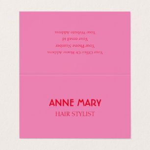 Bright Orange Pink Moderne Bold Salon Haar Stylist Visitenkarten