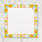 Bright Orange Playful Green Fun Star Baby Shower Geschenkanhänger (Rückseite)