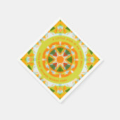 Bright Orange Playful Green Fun Star Baby Shower Serviette (Ecke)