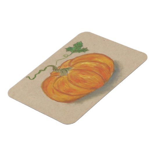 Bright Orange Pumpkin Magnet (Linke Seite)