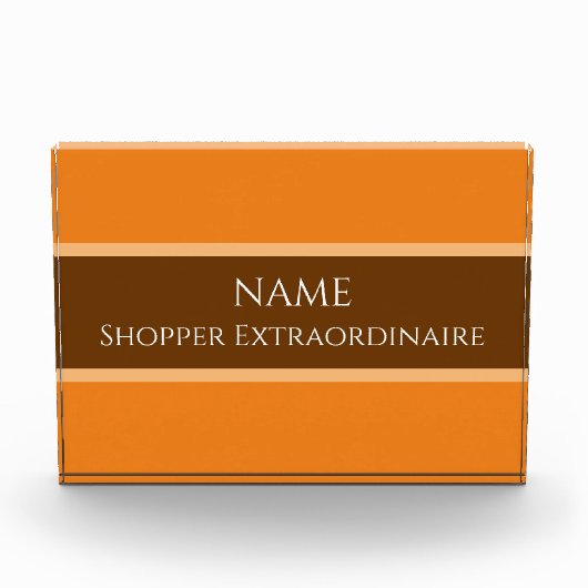 Bright Orange Red "Shopper Extraordinaire" Fotoblock (Vorderseite)
