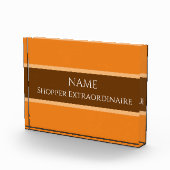 Bright Orange Red "Shopper Extraordinaire" Fotoblock (Rechts)