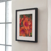 Bright Orange Rhododendron Blooms Floral Poster