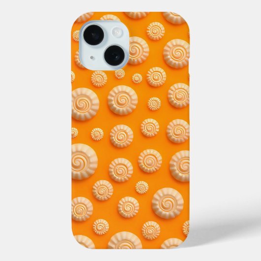 Bright Orange Spiral iPhone Case for Women (Rückseite)