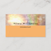 Bright Orange Tan Beige Rainbow Holograph Visitenkarte (Vorderseite)