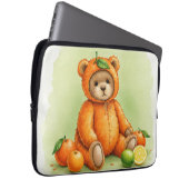 Bright Orange Teddy von Natasha Us Laptopschutzhülle (Vorne Rechts)