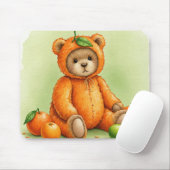 Bright Orange Teddy von Natasha Us Mousepad (Mit Mouse)