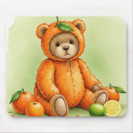 Bright Orange Teddy von Natasha Us Mousepad