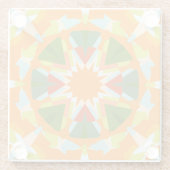 Bright Orange Vibrann Green Star Kitsch Eclectic Glasuntersetzer (Rückseite)