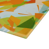 Bright Orange Vibrann Green Star Kitsch Eclectic Schneidebrett (Ecke)