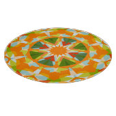 Bright Orange Vibrann Green Star Kitsch Eclectic Schneidebrett (Ecke)