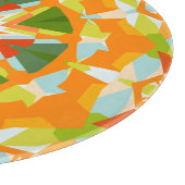 Bright Orange Vibrann Green Star Kitsch Eclectic Schneidebrett (Ecke)
