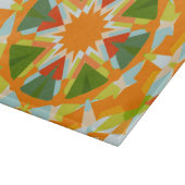 Bright Orange Vibrann Green Star Kitsch Eclectic Schneidebrett (Ecke)