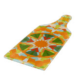 Bright Orange Vibrann Green Star Kitsch Eclectic Schneidebrett (Ecke)
