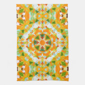 Bright Orange Vibrant Green Star Boho Maximalist Geschirrtuch (Vertikal)
