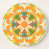 Bright Orange Vibrant Green Star Boho Maximalist Getränkeuntersetzer (Vorne)