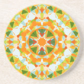 Bright Orange Vibrant Green Star Boho Maximalist Getränkeuntersetzer (Vorne)