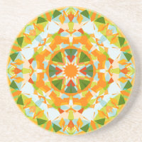 Bright Orange Vibrant Green Star Boho Maximalist
