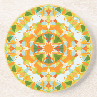 Bright Orange Vibrant Green Star Boho Maximalist Getränkeuntersetzer