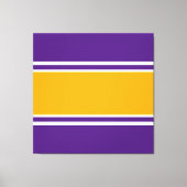 Bright Orange White Royal Lila Racing Stripes Leinwanddruck (Vorderseite)