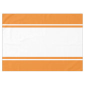 Bright Orange White Wide Summer Racing Streifen Tischdecke (Vorderseite (Horizontal))