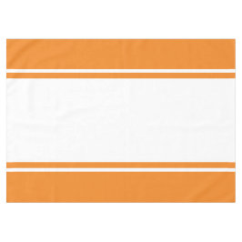 Bright Orange White Wide Summer Racing Streifen Tischdecke
