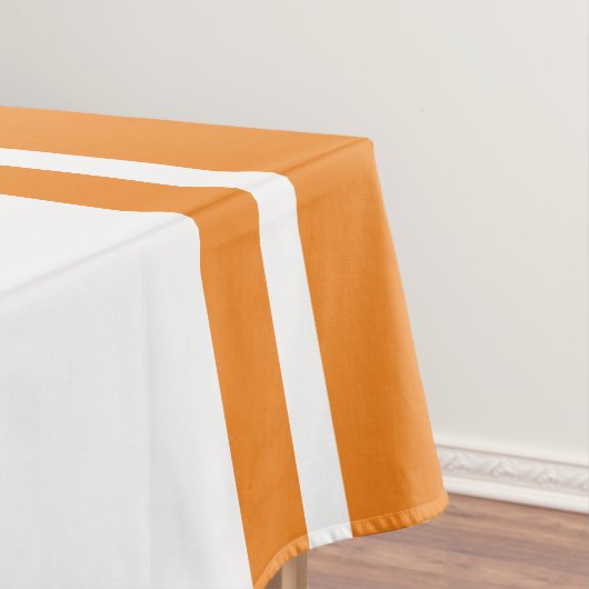 Bright Orange White Wide Summer Racing Streifen Tischdecke (Beispiel)