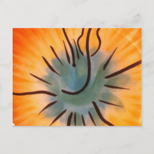 Bright Orange zeitgenössische einzigartige Muster Postkarte