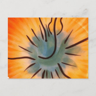 Bright Orange zeitgenössische einzigartige Muster  Postkarte