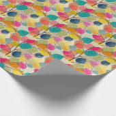  Bright Overlapping Fall Leaves with Black Branch  Geschenkpapier (Ecke)