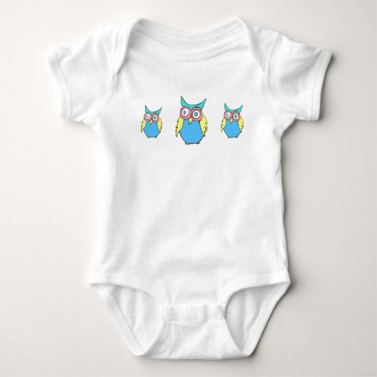 Bright Owls Baby Strampler (Vorderseite)