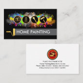 Bright Paint Splatters Painter Service Visitenkarte (Vorne/Hinten)