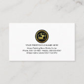 Bright Paint Splatters Painter Service Visitenkarte (Rückseite)