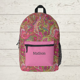 Bright Paisley Gemustert Backpack Bedruckter Rucksack