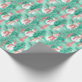 Bright Palm Beach Christmas Snowman Geschenkpapier (Ecke)
