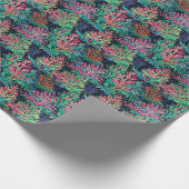 Bright Palm Beach Weihnachten Blumenfarbe Geschenkpapier (Ecke)