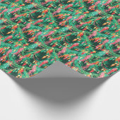 Bright Palm Beach Weihnachten Hot Chili Paprikasch Geschenkpapier (Ecke)