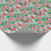 Bright Palm Beach Weihnachten präsentiert Wasserfa Geschenkpapier (Ecke)