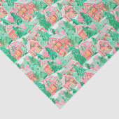 Bright Palm Beach Weihnachtsgingerbäumhäuser Seidenpapier (Ausschnitt)