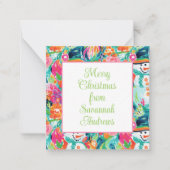 Bright Palm Beach Weihnachtsschmuck - Umschließung Mitteilungskarte (Vorderseite)