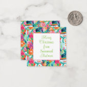 Bright Palm Beach Weihnachtsschmuck - Umschließung Mitteilungskarte (Vorderseite/Rückseite Beispiel)