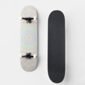Bright Pastel Boho Hippie Quirky Abstrakt Mandala Skateboard (Vorderseite)