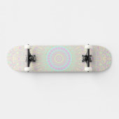Bright Pastel Boho Hippie Quirky Abstrakt Mandala Skateboard (Horizontal)