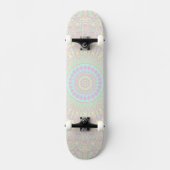 Bright Pastel Boho Hippie Quirky Abstrakt Mandala Skateboard (Vorderseite)